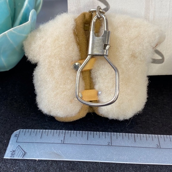 6 for$20♥️Real Sherpa/leather vintage coat keychain so cute - Picture 2 of 9